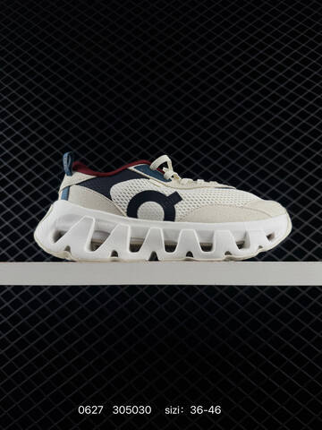 On Cloudmonster Hyper Kith Cream White Navy Burgundy EU 36-46 Running Shoe Running Sneakers - Unisex BS-85112