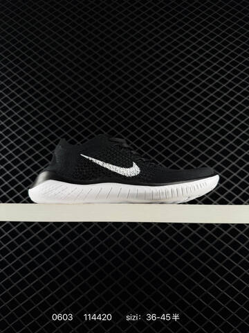 Nike Free RN Flyknit 2018 Black White EU 36-45 Running - Unisex (BS-71010)