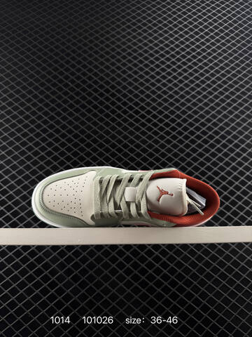 Jordan Air Jordan 1 Low Sail Light Green Red White EU 36-46 Sneaker - Unisex (BS-80519)