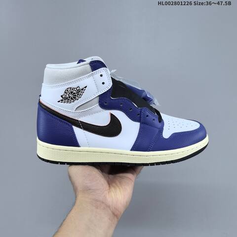 Air Jordan Air Jordan 1 Retro High OG White Royal Blue Black 36 47 5 Basketball - Unisex (BS-67272)