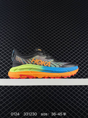 HOKA ONE ONE Mafate Speed 4 Light Blue Dark Blue Lime Yellow EU 36-45 Trail Shoe Trail Running Sneakers - Unisex (BS-86309)