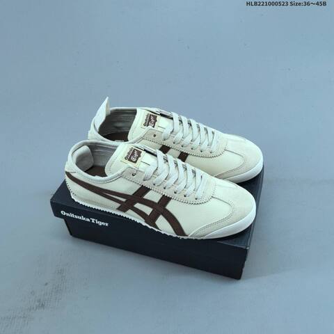 Onitsuka Tiger Mexico 66 Cream Dark Brown White EU 36-45 Sneaker Casual Sneakers - Unisex (BS-68803)
