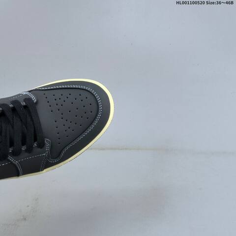 Jordan Air Jordan 1 Low Eastside Golf Black Charcoal With Sail Midsole And Burgundy Outsole EU 36-46 Casual - Unisex (BS-65918)