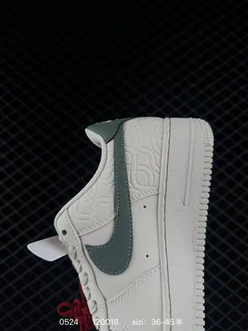 Nike Air Force 1 07 Low Off White Dark Green Red Gold EU 36-45 Lifestyle - Unisex BS-71251