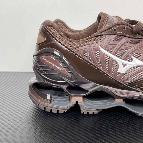 Mizuno Wave Prophecy LS A251105 Brown Metallic Bronze White Dark Gray Running Shoe Running Sneakers (BS-86778)