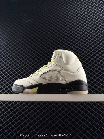 Jordan Air Jordan 5 IM7592 Off White Pale Yellow Black Translucent EU 36-47 Basketball Shoe - Unisex (BS-80767)