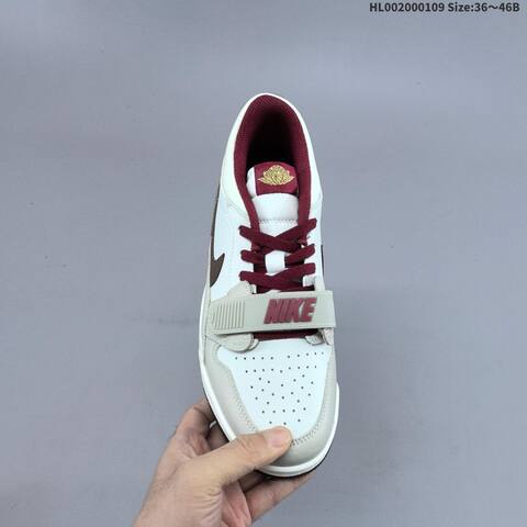 Jordan Air Jordan Legacy 312 Low White Burgundy Brown Cream 36 46B Lifestyle - Women's (BS-67044)