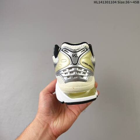 ASICS GEL-KAYANO 14 Silver Off White Black Pale Yellow EU 36-45 Running Shoe Running Sneakers - Unisex (BS-69324)