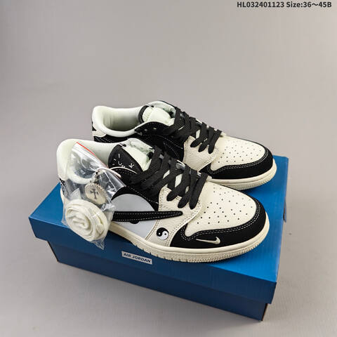 Nike Air Jordan 1 Black White Cream EU 36 45 Basketball - Unisex (BS-63218)