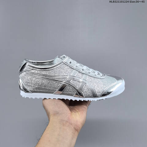 Onitsuka Tiger Mexico 66 Metallic Silver White EU 36-45 Sneaker Casual Sneakers - Unisex (BS-69130)