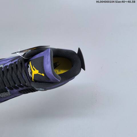 Jordan Air Jordan 4 Retro OG Imperial Purple Black Grey Yellow EU 40-48 5 Basketball - Men s BS-67121