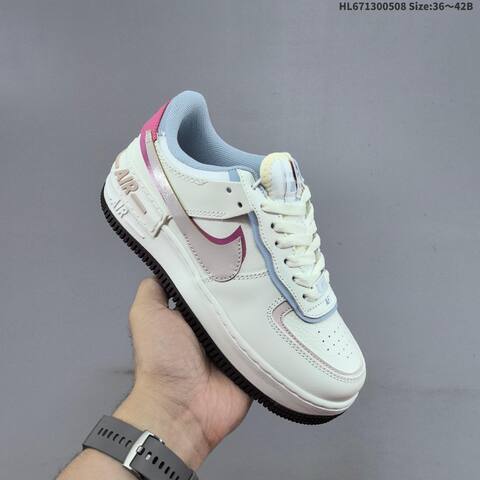 Nike WMNS Air Force 1 Shadow Sail Light Blue Pink Dark Brown EU 36-42 Sneaker - Unisex BS-60435