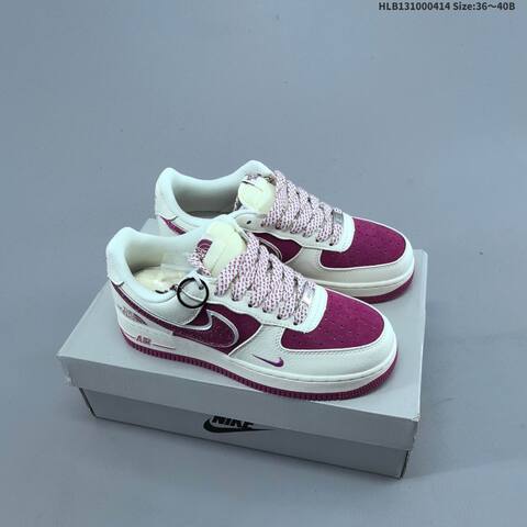 Nike Air Force 1 07 LV8 Off White Light Pink Dark Pink EU 36-40 Skate Shoe - Unisex BS-60734