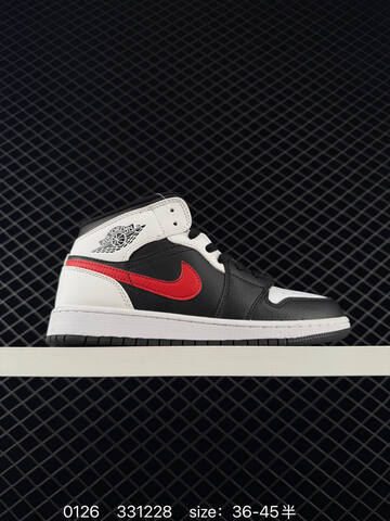 Jordan Air Jordan 1 Mid Black White Yellow EU 36-45 Sneaker - Unisex (BS-79758)