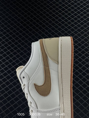 Jordan Air Jordan 1 Low IB8855 121 White Beige Brown Gum EU 36-46 Sneaker - Unisex BS-80580