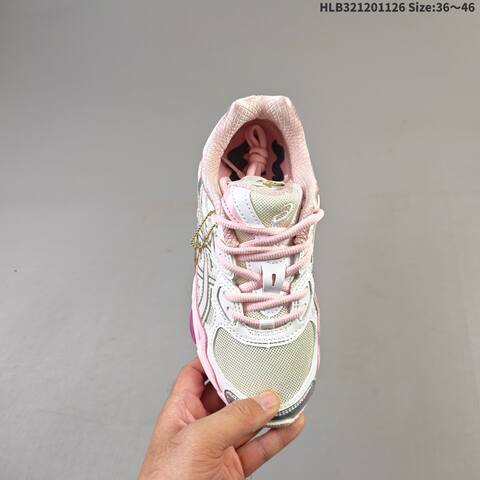 ASICS GEL NYC AHAR 1203A571 100 White Pink Silver Cream EU 36 46 Running Shoe EU 36-46 Running Sneakers - Unisex (BS-69225)