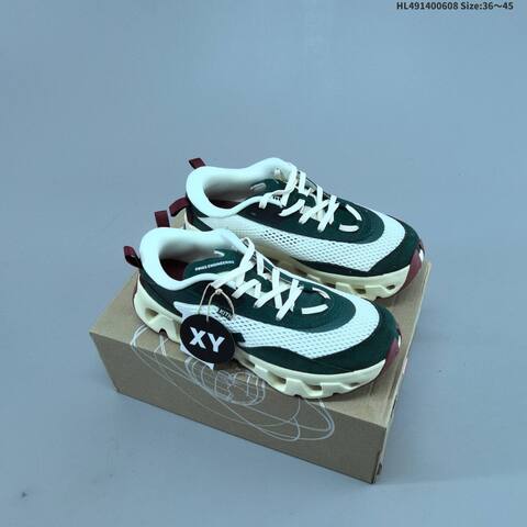 On Cloudswift K-Tech 2 Kith Dark Green Cream Burgundy White EU 36-45 Running Shoe Running Sneakers - Unisex (BS-69498)