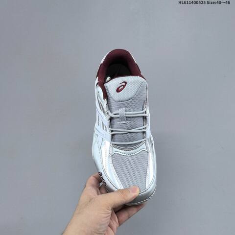 ASICS Hypersync Silver White Maroon Cream EU 40-46 Running Shoe Running Sneakers - Men's (BS-68797)