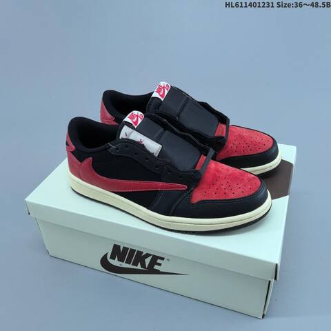 Nike Air Jordan 1 Black Red Cream 36-48 5 Basketball - Unisex (BS-67152)
