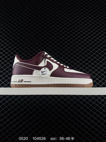 Nike Air Force 1 07 Low Off White Brown Red Silver EU 36-46 Lifestyle - Unisex (BS-71348)