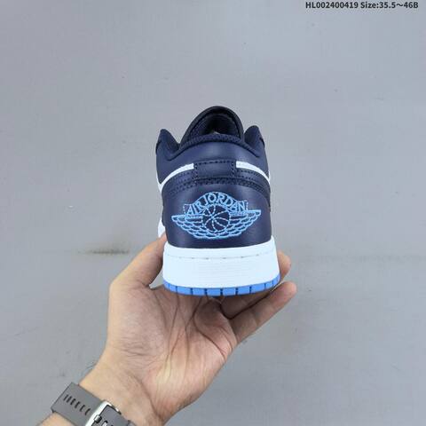 Jordan Air Jordan 1 Low Midnight Navy University Blue White 35 5 46 Casual - Unisex (BS-66144)