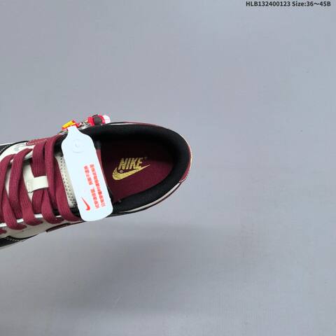 Nike Dunk Low Off White Black Burgundy Gold EU 36-45 Skate Shoe - Unisex BS-61801