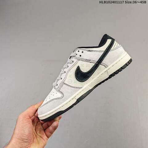 Jordan Air Jordan 1 Low White Grey Black Green EU 36-45 Casual - Unisex (BS-63574)