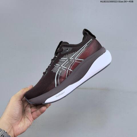 ASICS Gel Kayano 33 White Black Dark Brown Red EU 36 45 Running Shoe EU 36-45 Running Sneakers - Unisex (BS-68808)