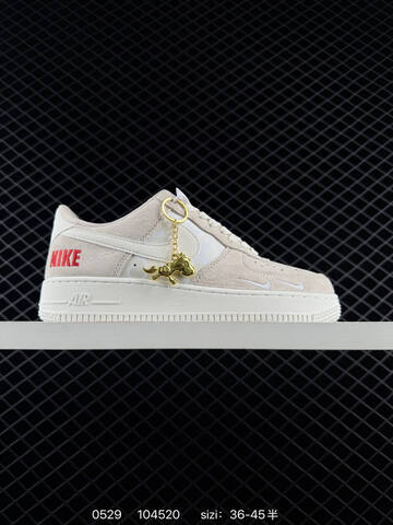 Nike Air Force 1 07 Low Beige White Red Gold EU 36-45 Skate - Unisex BS-71132