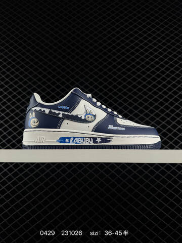 Nike Air Force 1 Low Multi-color Black White Pink White Light Blue White Navy White Labubu Custom EU 36-45 5 Lifestyle - Unisex (BS-71779)