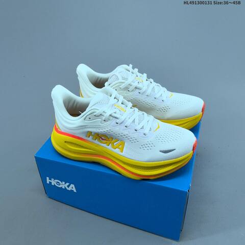 HOKA ONE ONE Bondi 9 Light Off White Mint Green Silver EU 36-40 Running Shoe Running Sneakers - Unisex (BS-69394)