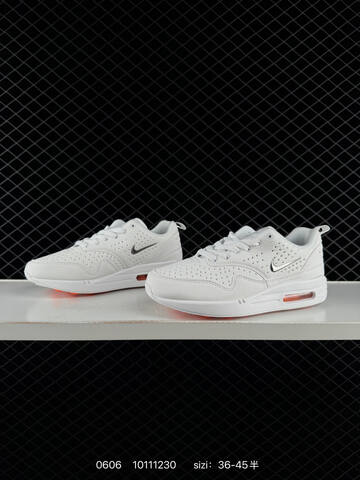 Nike Air Max 1 HQ4308-003 White Metallic Silver Orange EU 36-45 Lifestyle - Unisex (BS-70941)