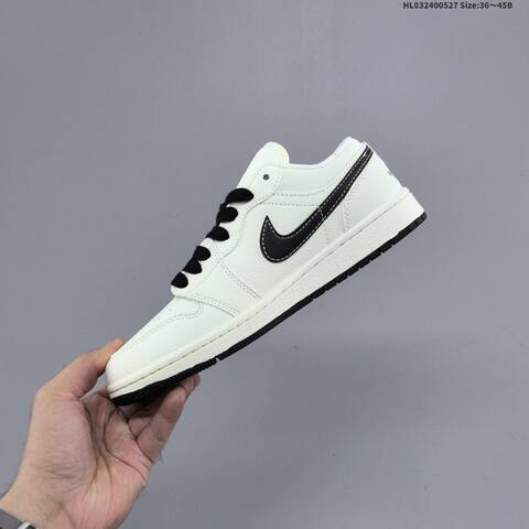 Jordan Air Jordan 1 Low White Black Gold EU 36-45 Basketball - Unisex (BS-65857)