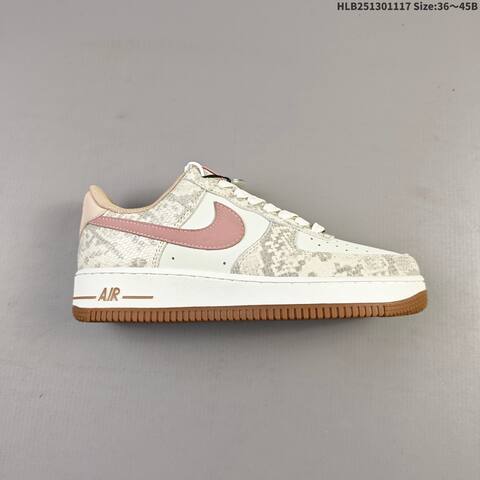 Nike Air Force 1 07 Off White Pink Beige Brown EU 36-45 Sneaker Unisex BS-63562