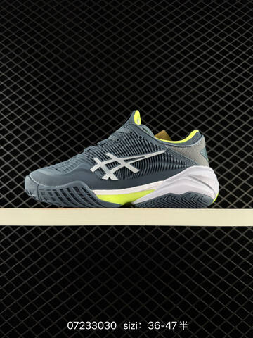 ASICS COURT FF3 NOVAK Slate Grey White Neon Yellow EU 36-47 Tennis Shoe Casual Sneakers - Unisex BS-81711