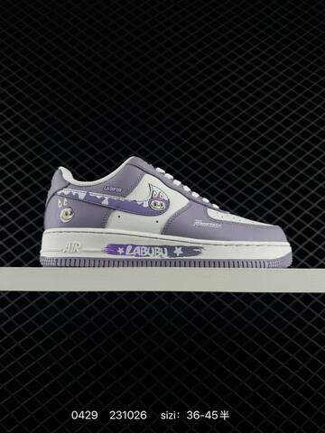 Nike Air Force 1 Low Multi-color Black White Pink White Light Blue White Navy White Labubu Custom EU 36-45 5 Lifestyle - Unisex (BS-71779)