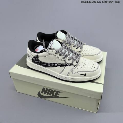 Nike Air Jordan 1 Low x Travis Scott x Supreme Reverse Mocha Black Gray EU 36-45 Lifestyle - Unisex (BS-67238)