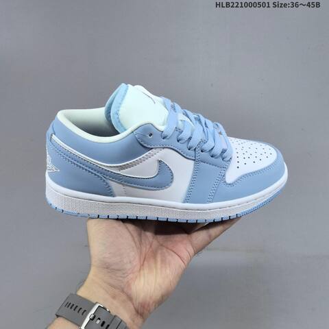 Jordan Air Jordan 1 Low Aluminum White Navy EU 36 45 Casual - Unisex (BS-66059)