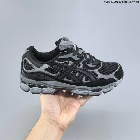 ASICS GEL-NYC Black Grey Navy White EU 36-47 Running Shoe Running Sneakers - Unisex BS-69005