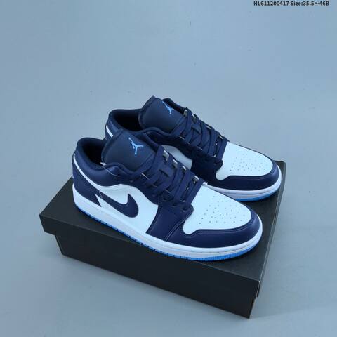 Jordan Air Jordan 1 Low Midnight Navy University Blue 35 5 46B Basketball - Women's (BS-66150)