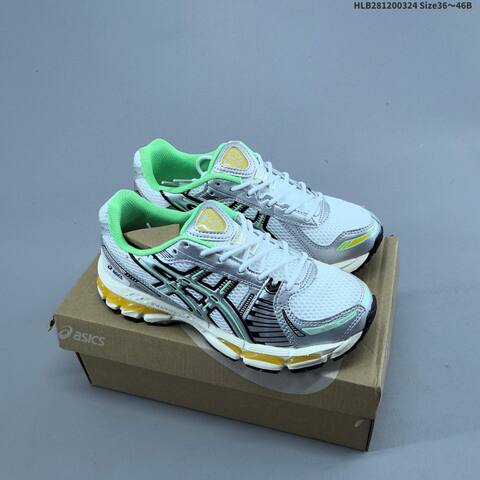 ASICS Gel-Kayano 12 1 Cream Silver Blue Orange EU 36-46 Running Shoe Running Sneakers - Unisex (BS-68976)