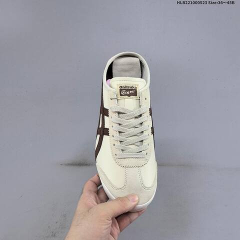 Onitsuka Tiger Mexico 66 Cream Dark Brown White EU 36-45 Sneaker Casual Sneakers - Unisex BS-68803