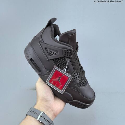 Jordan Air Jordan 4 Retro Triple Black Dark Gray 36 47 Basketball - Unisex BS-66075