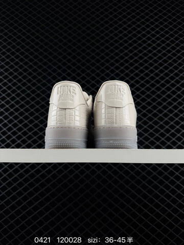 Nike Air Force 1 07 Light Bone Patent Croc With Translucent Outsole EU 36-45 Half Sizes Available Lifestyle - Unisex (BS-71962)