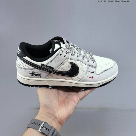 Nike Dunk SB Low Stussy Custom Off White Black Red EU 36-45 Skate Shoe - Unisex BS-60213