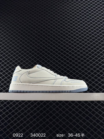 Jordan Air Jordan 1 Low Travis Scott Givenchy Custom Off White Black Clear Blue EU 36-45 Sneaker - Unisex (BS-80655)