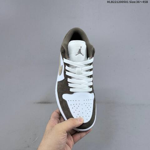 Jordan Air Jordan 1 Low 553558-046 White Brown Taupe EU 36-45 Casual - Unisex (BS-66060)