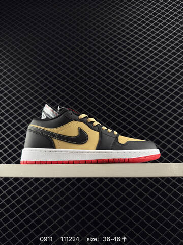 Jordan Air Jordan 1 Low Black White Blue Gold Red EU 36-46 Sneaker - Unisex BS-80732