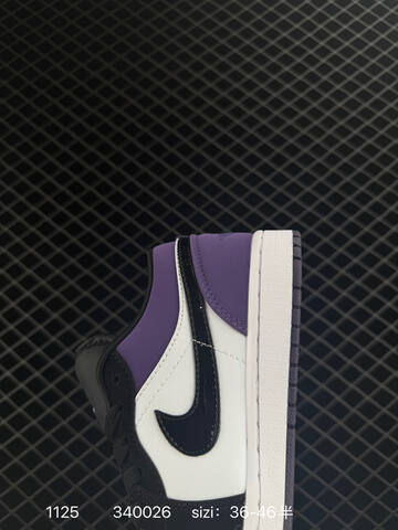 Jordan Air Jordan 1 Low Black Purple White EU 36-46 Sneaker - Unisex BS-80197