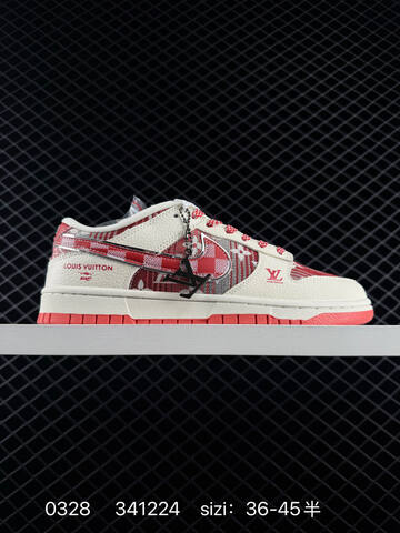 Nike SB Dunk Low White Black Navy Burgundy Red EU 36-45 Skate - Unisex (BS-72402)